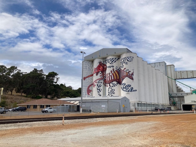 Silo art in Albany Port