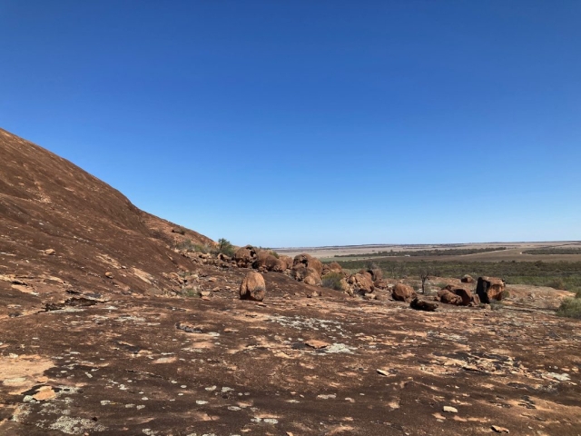 Boulders at the bottom