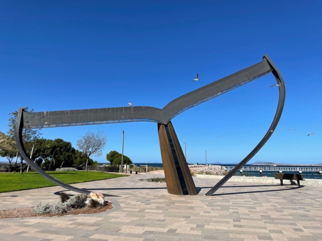 Whale Tail sculpture - a symbol of Esperance