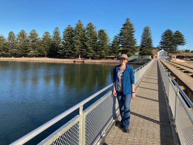 CC on the Goolwa Barrage