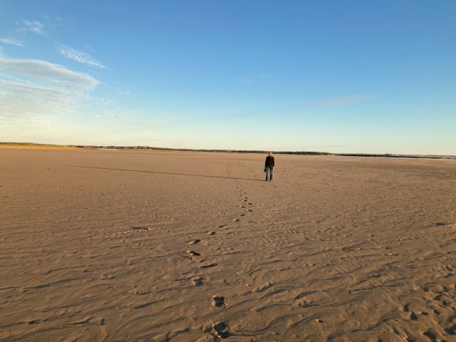 CC on the mud flats