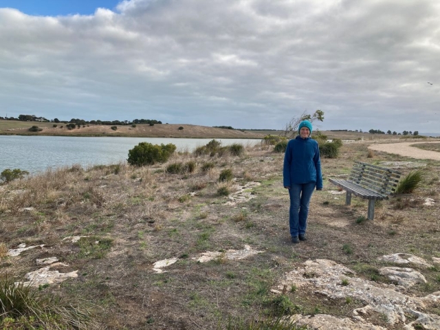 CC on the Clayton Bay walk