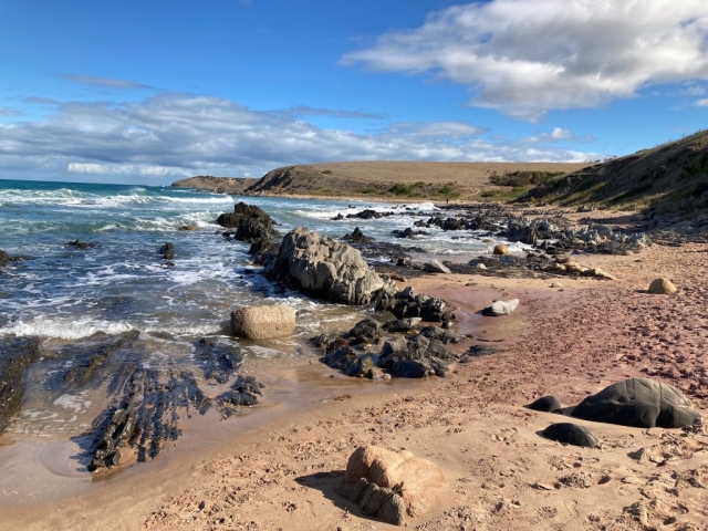 The first part of the trail takes in some small beaches