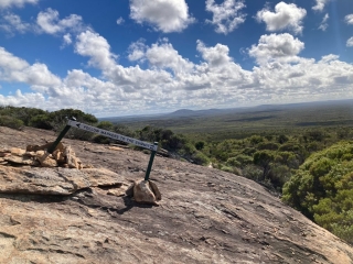 From this point it's all on the rock