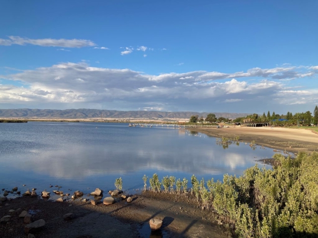 View of the Flinders Ranges mountains from Port Pirie