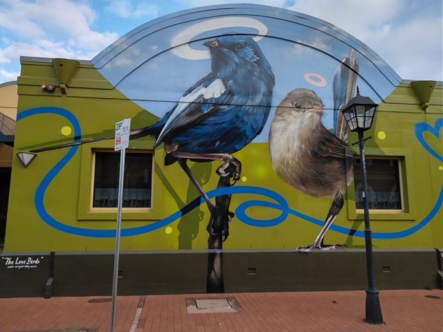 Bird mural in Port Adelaide