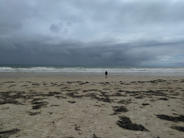 PB on a stormy Aldinga Beach