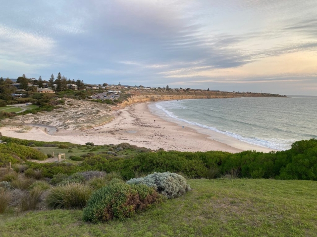 View from the cliffs looking south along Port Willunga Beach