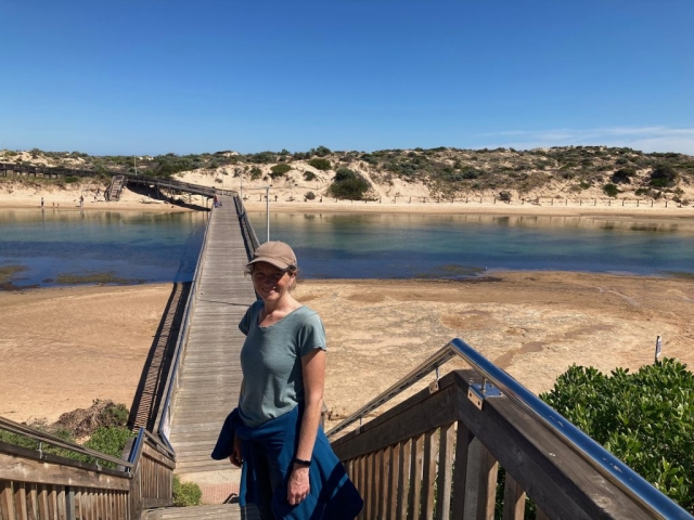 CC ready to cross the Onkaparinga River