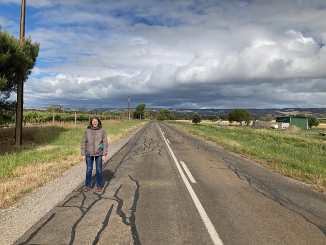 CC on the road back to Port Willunga