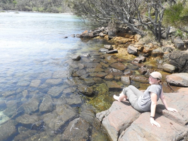 CC cools off her feet