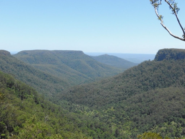 View down the canyon