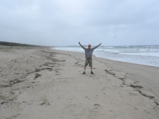 PB on the beach