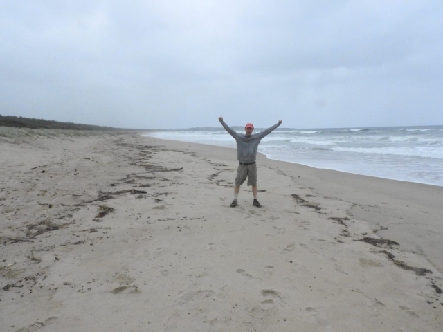 PB on the beach