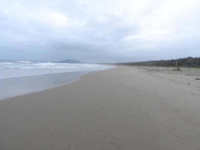 Looking back down Seven Mile Beach