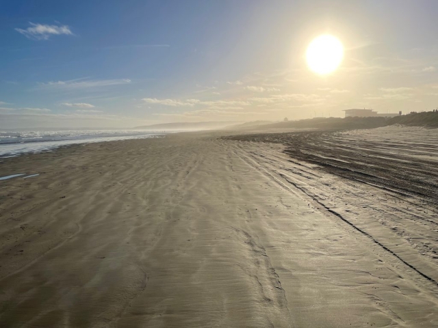 The sun sets on Goolwa Beach