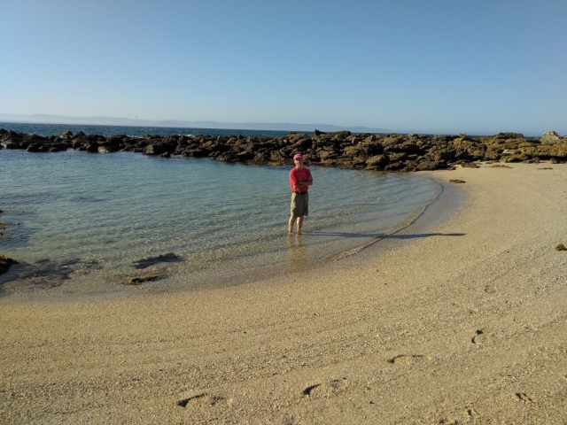 PB gets his feet wet at Wilsons Beach