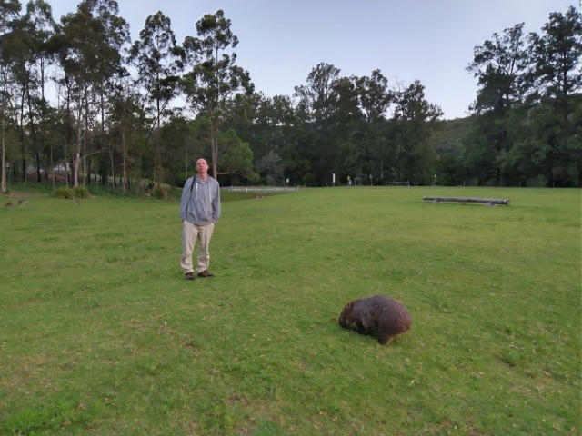 Obligatory photo of PB with a wombat