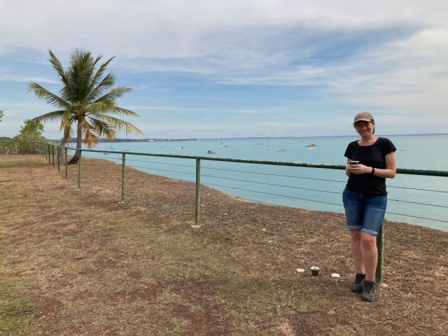 CC takes a coffee break in Fannie Bay