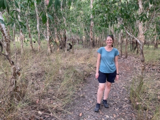 CC on the forest trail