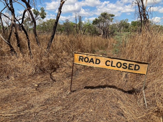 The trail appears to have been rerouted