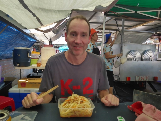 PB enjoys lunch at Rapid Creek markets