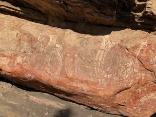 Rock art at Nanguluwurr art site