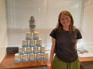 CC with our yoghurt pot Christmas Tree
