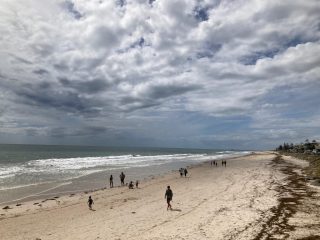 People on Henley Beach