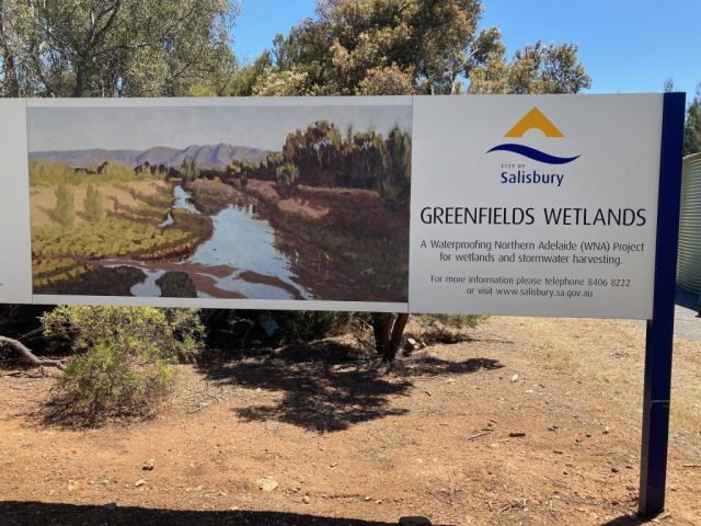 Entrance to Greenfields Wetlands