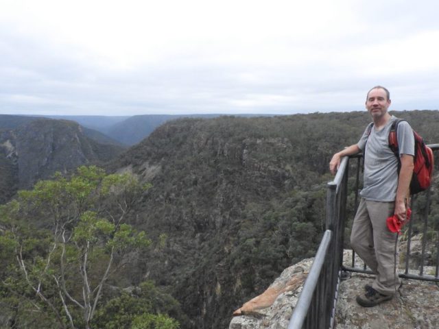 PB at Jerrara Canyon Lookout - end of the 'yellow' track
