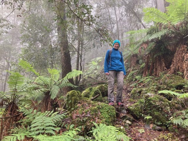 CC on the trail in New England National Park