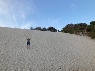CC is half way down the sand dune CC is half way down the sand dune