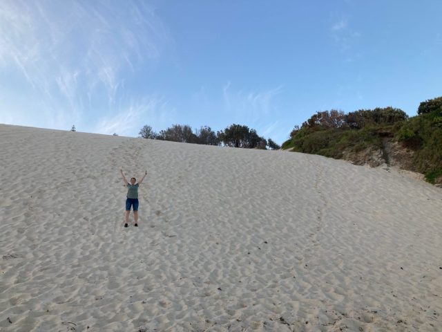 CC is half way down the sand dune