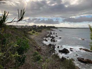 View towards Forster centre from the coastal trail
