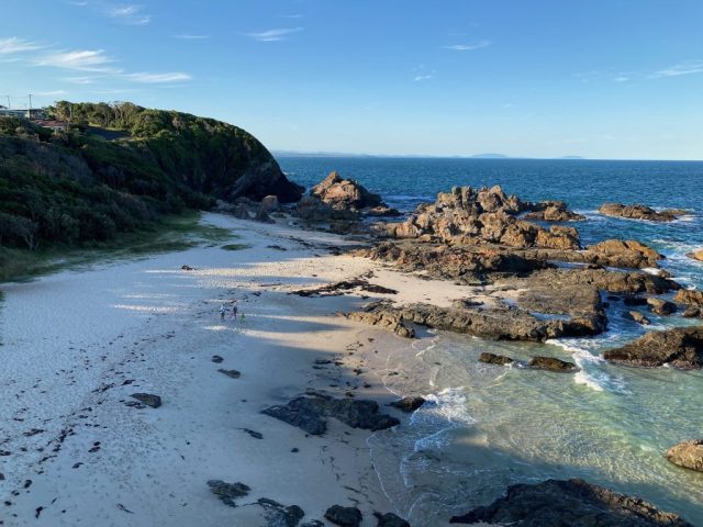 Looking down on Burgess Beach