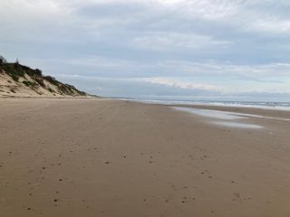 View north along Old Bar Beach