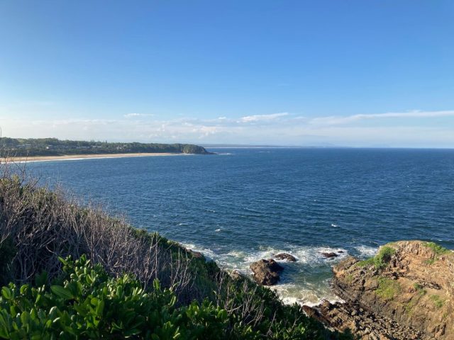 View from the track to Pebbly Beach