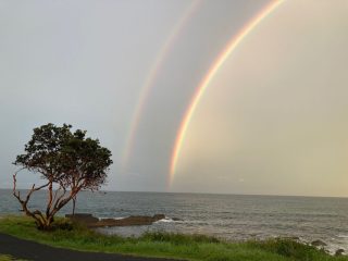 Rainbow on the coastal trail