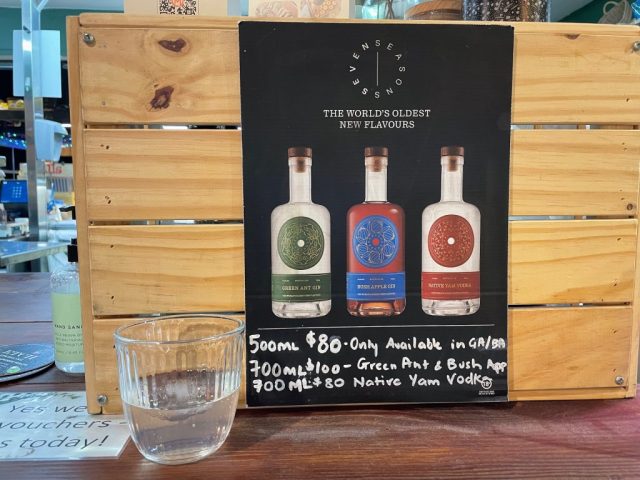 Green Ant gin at Adelaide Central Market (yes made from ants...)