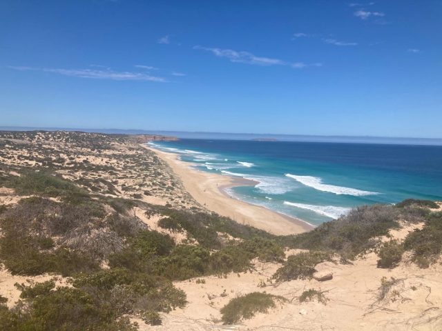 View of the coast from West Cape Lookout