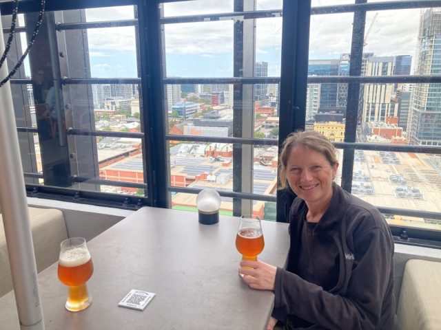 CC in the Merrymaker rooftop bar