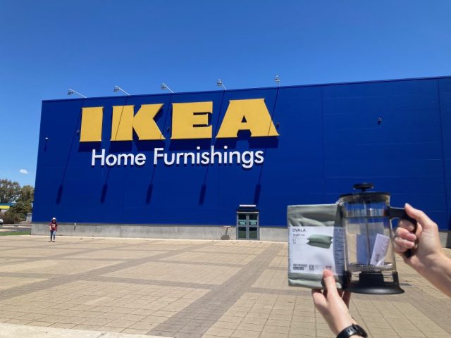 We went to Ikea to get a coffee plunger and new pillow cases