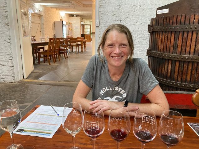 CC wine tasting at Sevenhill Cellars
