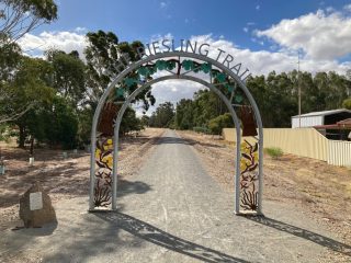 The start or end point of the Riesling Trail in Auburn