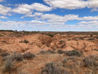 Dried out creek gorge