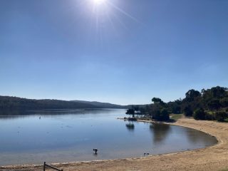 The beach at Lysterfield Lake