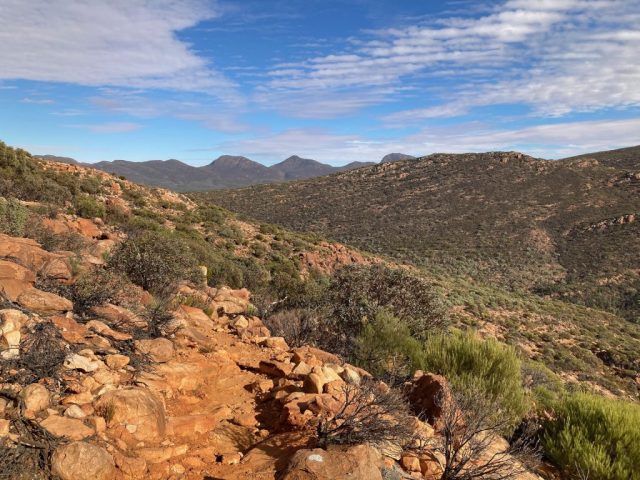 View from the trail on the way up