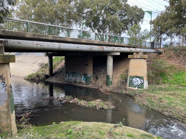 There was plenty of graffiti on the trail There was plenty of graffiti on the trail