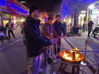 PB getting warm at a street fire